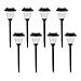 Winchance Solar Pathway Lights Stainless Steel Solar LED Stake Lights Waterproof,8 Packs Matt Black