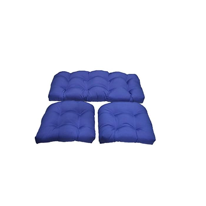 Buy Royal / Cobalt Blue Solid Fabric Cushions for Wicker Loveseat