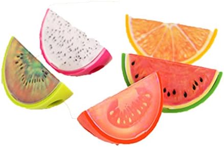 Bohonan 12 PCS Cute Cartoon Animal Random Color Plastic Double/Single Holes Manual Pencil Sharpener Creative Stationery School Prize for Kids (Cute fruit)
