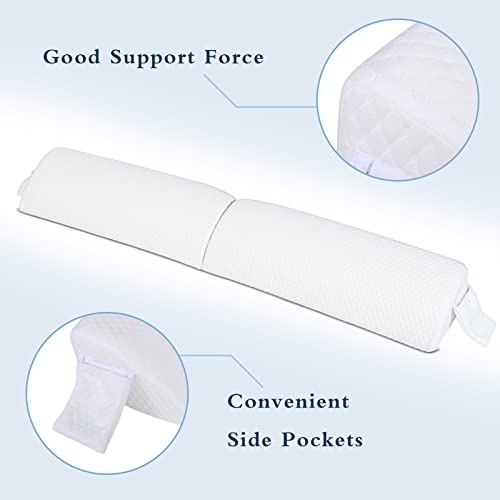 baibu Queen Size Bed Wedge Mattress Filler with Side Pockets, Foldable