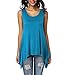 iGENJUN Women's Scoop Neck Flowy Tank Tops Summer Sleeveless Tunic,XL,Light Blue