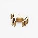 Dovewill 10Pieces Wood Horse Shape Cut Out Ornament Embellishment Tag with String