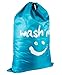 MILACA Nylon Laundry Bag Laundry Basket Travel Laundry Bag for Traveling College Apartments Foldable Laundry Bag Durable Water-Resistant (Blue)