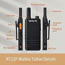Retevis RT22P Walkie Talkie with Earpiece, New