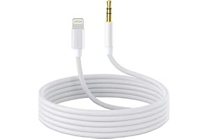 Wahbite Lightning to 3.5mm Audio Cable Compatible with iPhone 13/12/11/XR/XS/X/8/7/6 Plus/SE 2, iPad