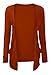Ladies Women Boyfriend Open Cardigan with Pockets Rust