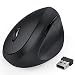 Wireless Vertical Mouse, Jelly Comb Wireless Mouse 2.4G High Precision Ergonomic Optical Mice 【 for Small Hands 】 (Black) primary