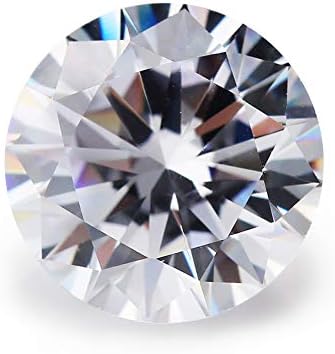 D Color (Colorless) Top Grade Loose Round Brilliant Cut White Lab Created Moissanite Stone (9.0mm)