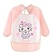 Cute Cartoon Unisex Infant Toddler Baby Waterproof Sleeved Bib, Baby Toddler Smock (6 Months-3 Years) (Pink)