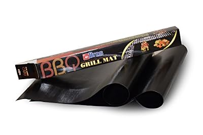Heavy Duty Non Stick BBQ Grills Baking Cooking Mats (16" X 13" Fiberglass Reusable Grilling Mats Work on Gas Charcoal Ovens Electric Grill Durable Heat Resistant Easy Clean Dishwasher Safe