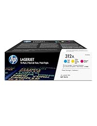 HP CF440AM 312A Cf440A-M, cartucho de tóner LaserJet original, color cian, magenta y amarillo, 3 cartuchos