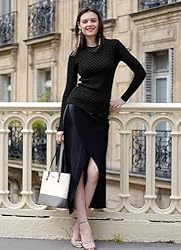 v28 Women Crew Neck Knit Stretchable Elasticity