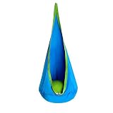 OUTREE Kids Pod Swing Seat 100% Cotton Child Hammock Chair for Indoor and Outdoor use (Blue)