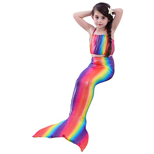 Kokowaii Fancy Girls Mermaid Tail Sets for Swimming Mermaid Swimsuit