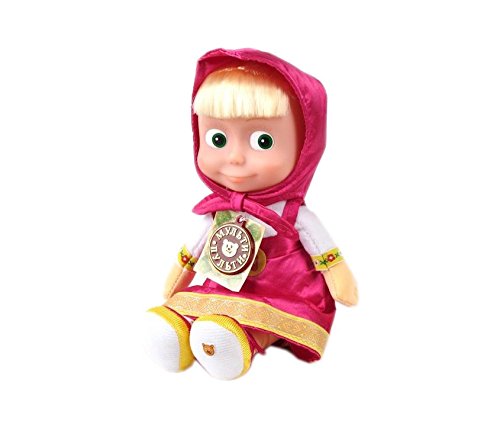 Masha and the Bear Soft Toy Masha sings and talks Compact size 8.6 inches (22cm) Masha Doll Best present for birthday