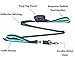 Black Rhino Heavy Duty Dog Leash for Medium and Large Dogs - 6 ft Long Double Handle Leash with Padded Traffic Control Handles and Bag for Comfort - Reflective, Durable, and Weather Resistant (Aqua)