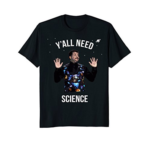 Mens neil degrasse tyson y all need science t-shirt large black