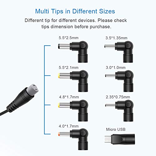 Aisilk 45W Multi-Voltage AC/DC Adapter, 5V 6V 7.5V 9V 12V 13.5V 15V Switching Wall Cord Charger with 5V 2.4A USB Plug for Tablet, Smartphone, Router, CCTV, LED Light and More Small Electronics