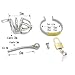 YiFeng Stainless Male Chastity Device Belt Restraint Bondage Fetish Urethral Tube ZCS28 (48mm Ring)