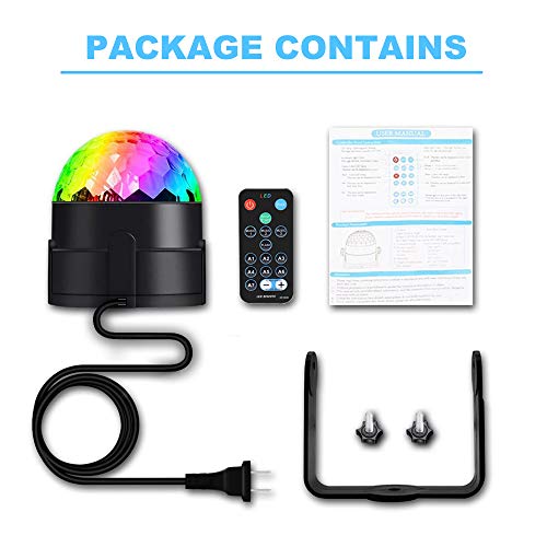 Party Lights Disco Ball Disco Lights, TONGK 7 Colors Dj Lighting Led Strobe Light Sound Activated Stage Lights Effect Dj Equipment With Remote Control with Kids Festival Birthday Xmas Wedding Bar Club - Thumbnail 5
