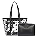 Vbiger 2 In 1 Clear Tote Bag Women Clear Purse Work Bag Waterproof Travel Bag Beach Handbag Gym Sports Bag