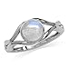 June's Birthstone Natural Moonstone 925 Sterling Silver Solitaire Ring