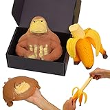 Squishy Monkey and Banana Toy for Kids and Adults