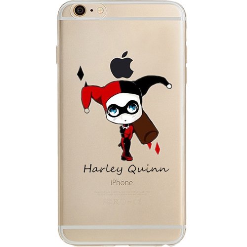 Batman, Catwoman, Joker, Harley Quinn, Iron Man, Captain America, Spider Man, The Hulk, Thor, Deadpool Jelly Clear Case for Apple iPhone 6 / iPhone 6s (4.7") (Harley Quinn)