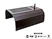 meistar Sofa Tray Table wth EVA Base and Cellphone Holder. Fits Over Square Chair arms. (Tobacco/Dark Brown)