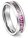 King Will 6mm Elegant Women's Hunting Camo Camouflage Pink/Rose/Green Tungsten Carbide ring Wedding Band