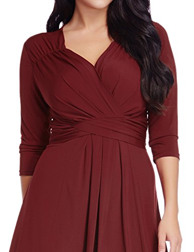 Lookbookstore Womens Plus Size Burgundy High Low Cocktail Party Skater |  Desertcart Gambia