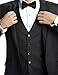 Formal Shirts Fitted Mens Solid Color Dress Shirt or Tuxedo Shirt, 100 Percent Luxe Microfiber, Spread Collar White 15-15.5