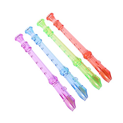 Kofun Plastic Flute, Plastic Musical Instrument Recorder Flute 6 Holes Colorful Children's Toys Gift Ideal Christmas Birthday Music Toy Gift for Kids