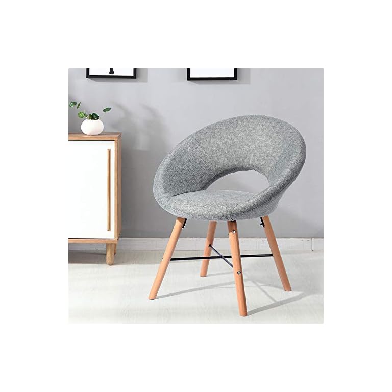 FurnitureR Silla Moderna de Tela Grande para Sala de Estar Sillas de