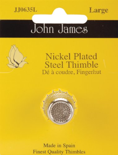 Colonial Needle Nickel Plated Steel Crimp Top Thimble-Large Size 11