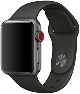 Fivecats Soft Silicone Sport Strap Replacement Bracelet Band for Apple Watch Series 1/2/3, Sport and Edition, S/M Size, 38MM (Dark Gray)
