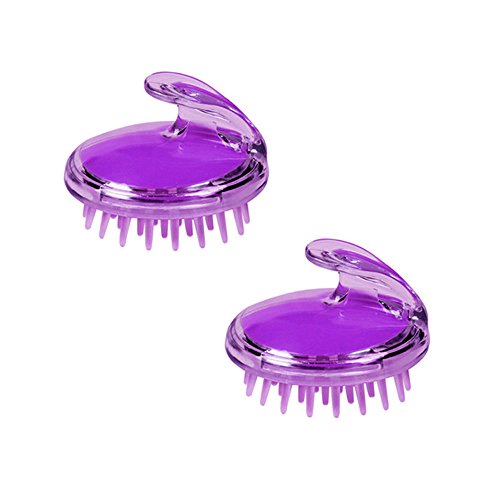 2 Pack Shampoo Brush for Hair Scalp Massage,Soft Rubber Bristles