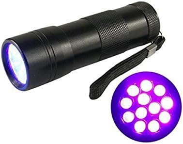 PREMIUM THUMB BUTTON UV Detect UV Flashlight - Best LED Ultraviolet UV Flashlight for Pet Stains - Cat Stain Detector, Dog Stain Detector - Find Stains on Carpet, Rugs, and Furniture - Includes 3 AAA