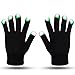 LED Gloves ZOETOUCH Finger Lights Glowing Gloves Rave Gloves Fingertip Flashing Gloves For Halloween Costume Christmas Dance Dubstep Party Birthday