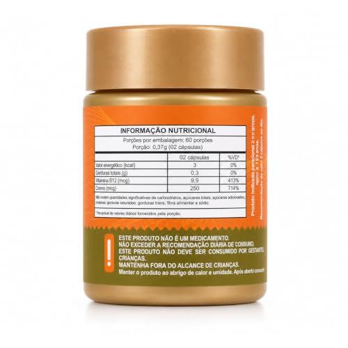 120 cápsulas Moro C2M (Laranja Moro + Óleo de Cártamo + Metilcobalamina + Picolinato de Cromo + TCM)