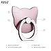 PZOZ Cell Phone Finger Ring Movie Grip Universal Smartphone Dock Car Mount/Sticky Stand/Holder/Kickstand for iPhone 7 6 Plus-Cat (Rose Gold)