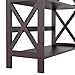 Yaheetech 3 Tier Espresso Finish Wood Entryway Table Bookcase Bookshelf Display Rack Stand Storage Shelving Unit