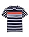 Nautica Boys' Short Sleeve Stripe Multi Color V-Neck Tee