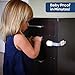 8-Pack Child Safety Cabinet Locks - Adjustable Child Cabinet Locks with 3M Adhesives - White and Clear Baby Locks for Cabinets and Drawers, and More - Easy to Install Baby Proofing Cabinets by Wittle