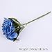 S.Ena, 6 Branch 30 Heads Artificial Silk Fake Flowers Leaf Hydrangea Wedding Floral Home Decor Bouquet Birthday Party DIY, Pack of 4 (Blue)