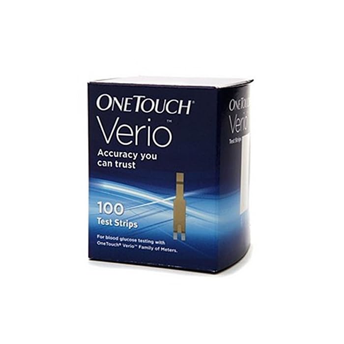 OneTouch Verio Test Strips for Blood Glucose, 100 Count Each