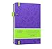 A5 Bullet Dotted Journal Notebook by STM | Thick Bleedproof 160gsm Paper, 150 Pages | Lay Flat Vegan Leather Hardcover | 2 Bookmarks, Printed Page numbers | Black Pen | 5.75 x 8.5 in | Purple