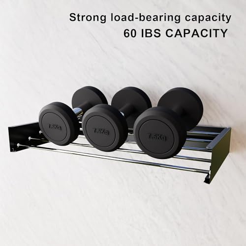 Hcosmy Collapsible Clothes Drying Rack, Wall Mounted Laundry Hanger, Retractable Dryer Rack (Black, 40 in)