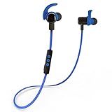 Jarv NMotion EXCEL Sport Wireless Earbuds. Sweatproof and Water Resistant - Durable In-Ear Bluetooth Running Headphones with Premium HD Sound - Blue
