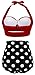Angerella Women Polka High Waisted Bikinis Swimsuits Swimwear(BKI032-R1-3XL),Red,US12-14=Tag Size 3XL